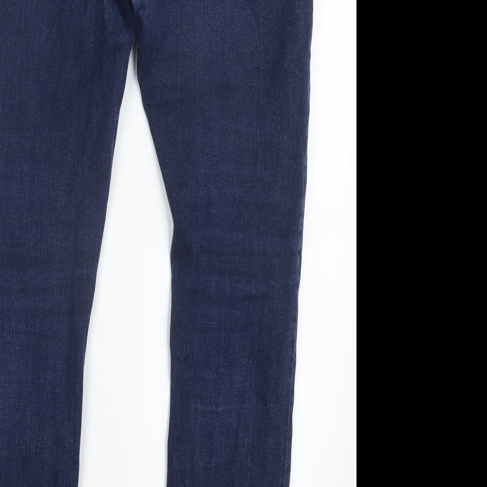 River Island Mens Blue  Denim Straight Jeans Size 34 in L27 in