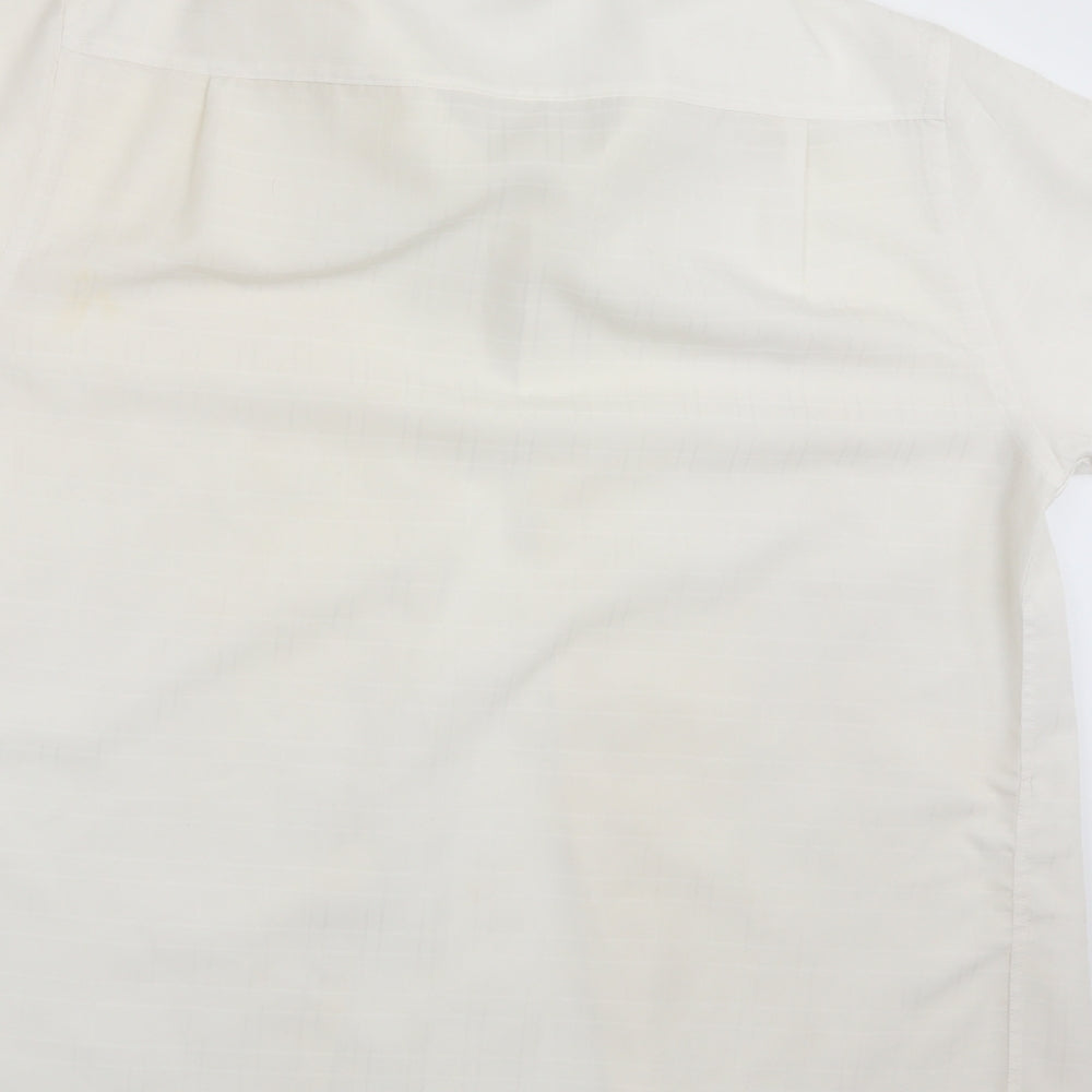 TU Mens White    Button-Up Size XL