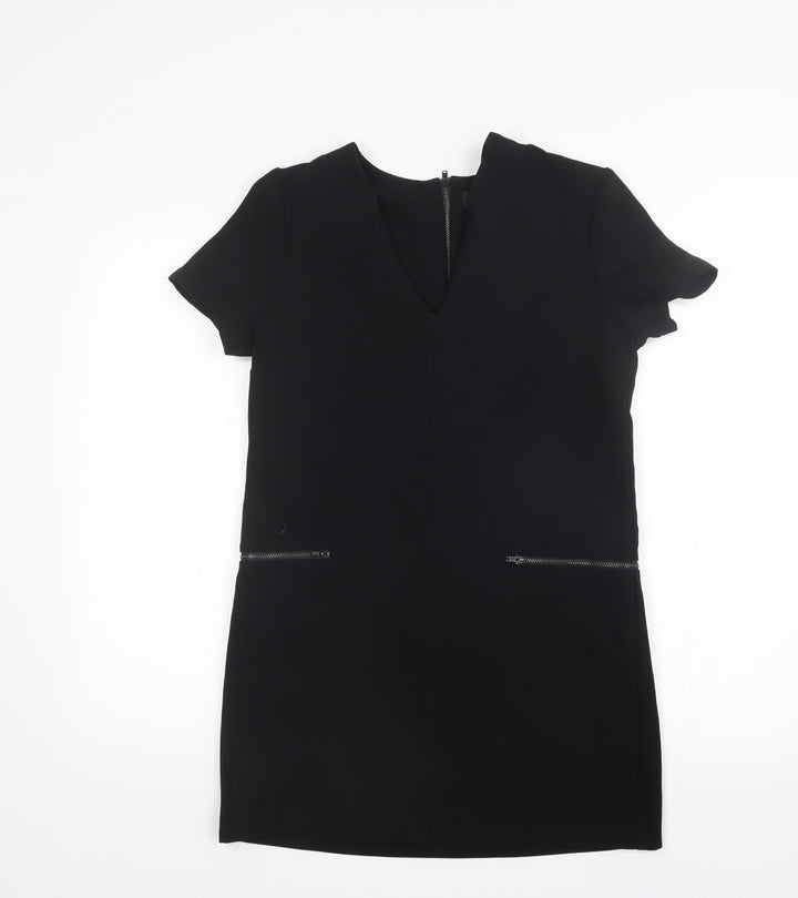 Topshop Womens Black Mini Size 10