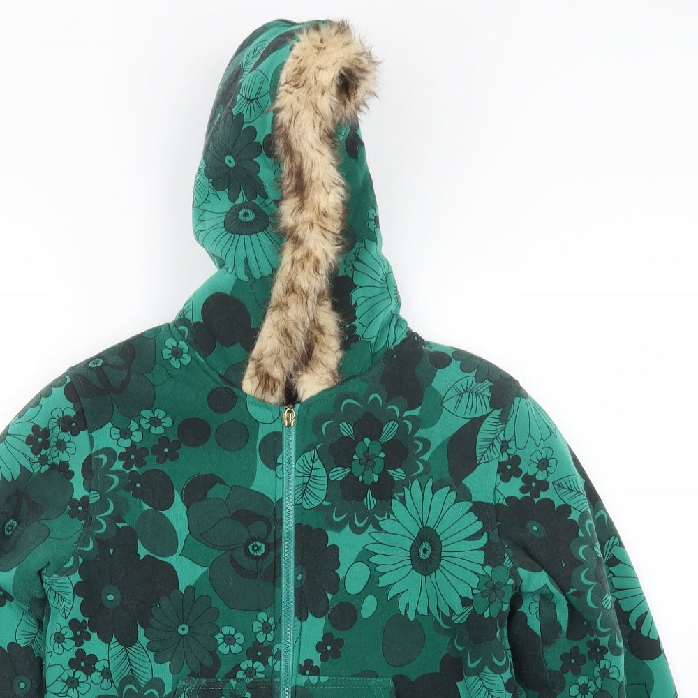 FRLENDI Womens Green Geometric  Jacket  Size M