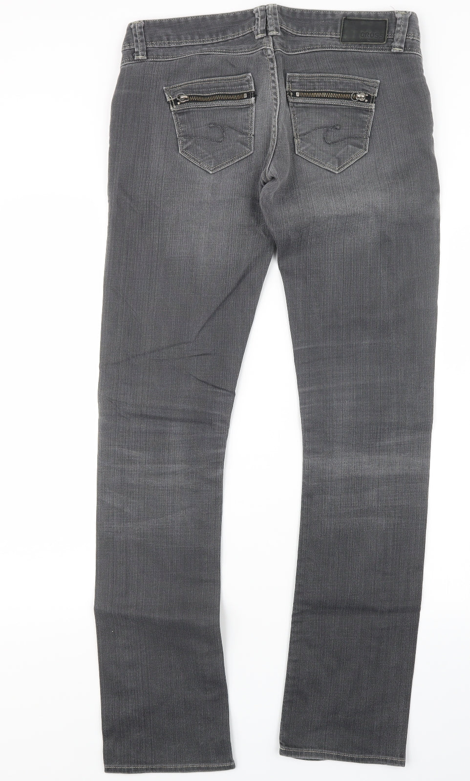 Cross Womens Grey  Denim Straight Jeans Size 33 in L33 in