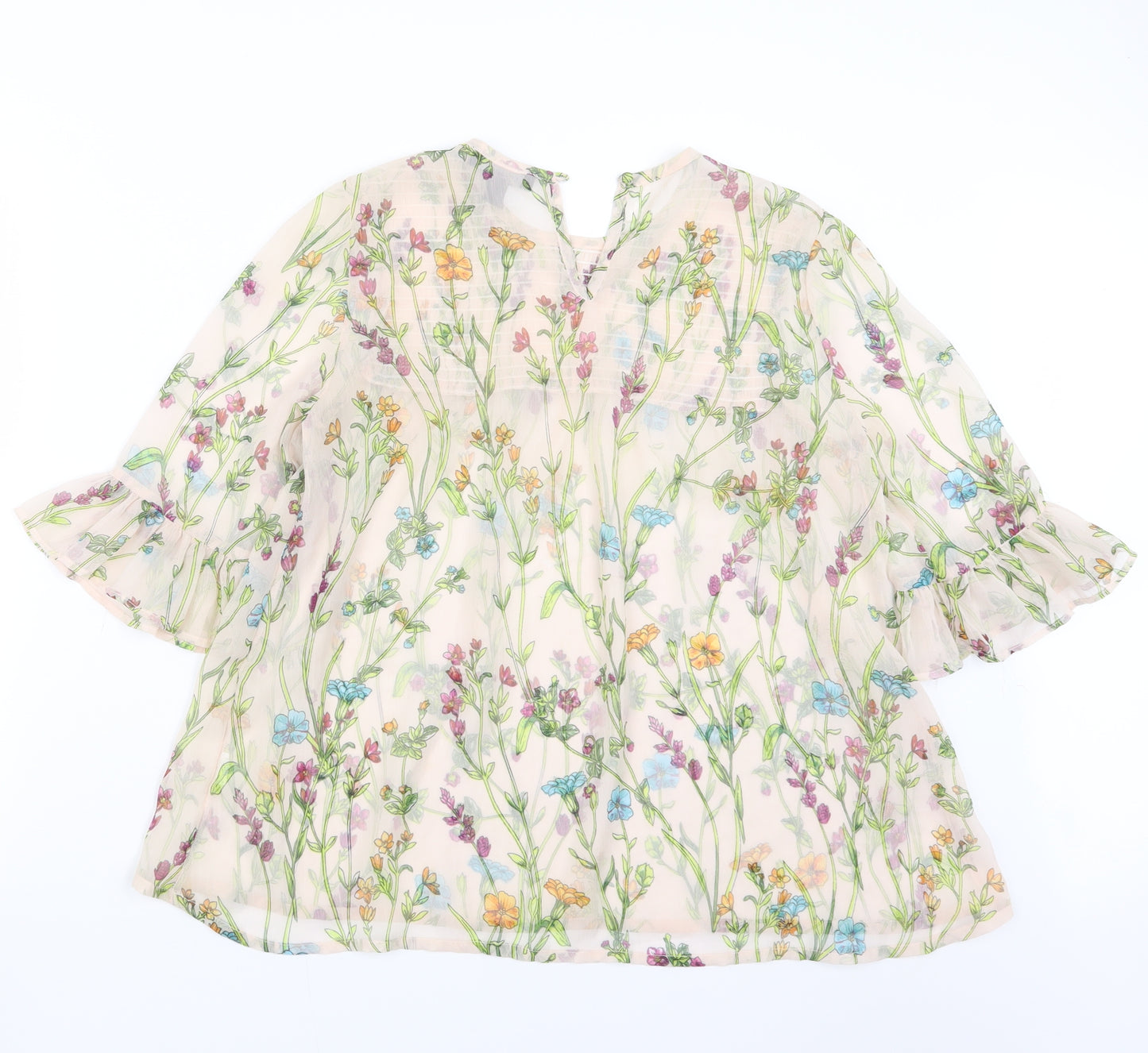 Atmosphere Womens Green Geometric  Basic Blouse Size 12