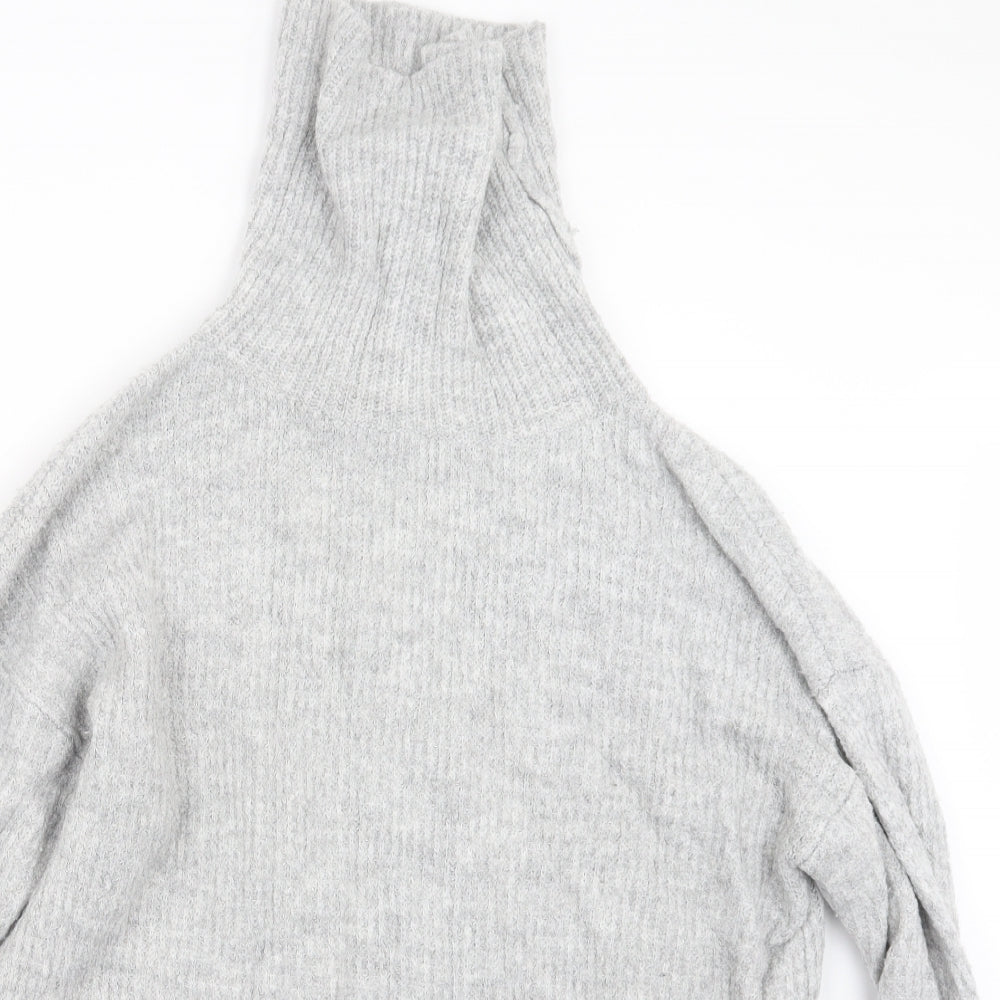 New Look Womens Grey  Knit Pullover Jumper Size M