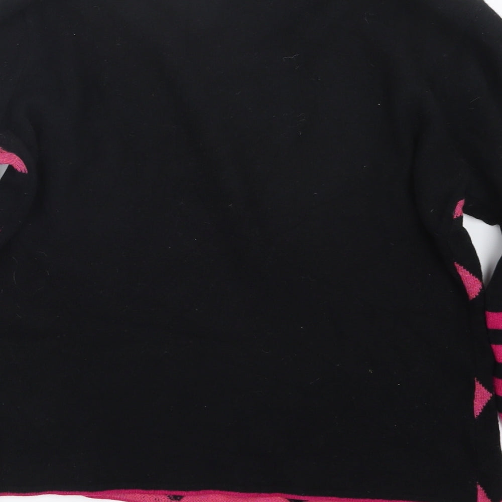 Per Una Womens Pink Geometric Knit Pullover Jumper Size 16