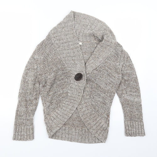Marks and Spencer Womens Beige  Knit Cardigan Jumper Size 12