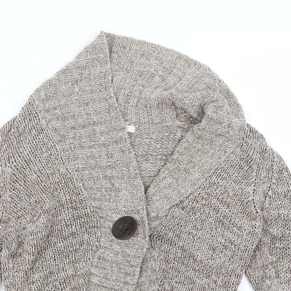 Marks and Spencer Womens Beige  Knit Cardigan Jumper Size 12