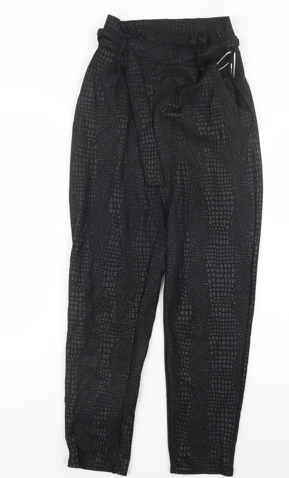 Stylewise Womens Black   Trousers  Size 8 L26 in