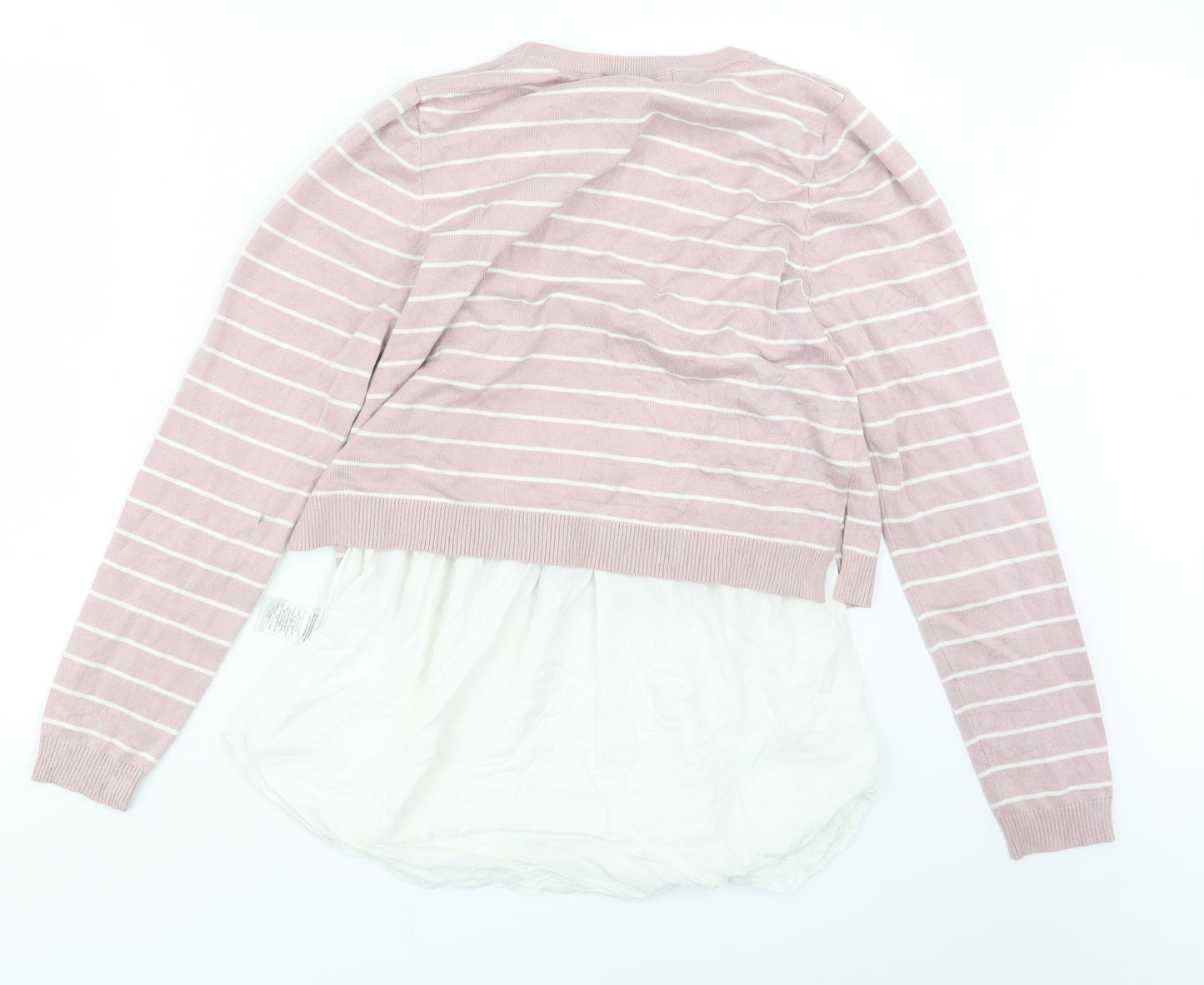 Ripe Womens Pink Striped Knit Pullover Jumper Size M