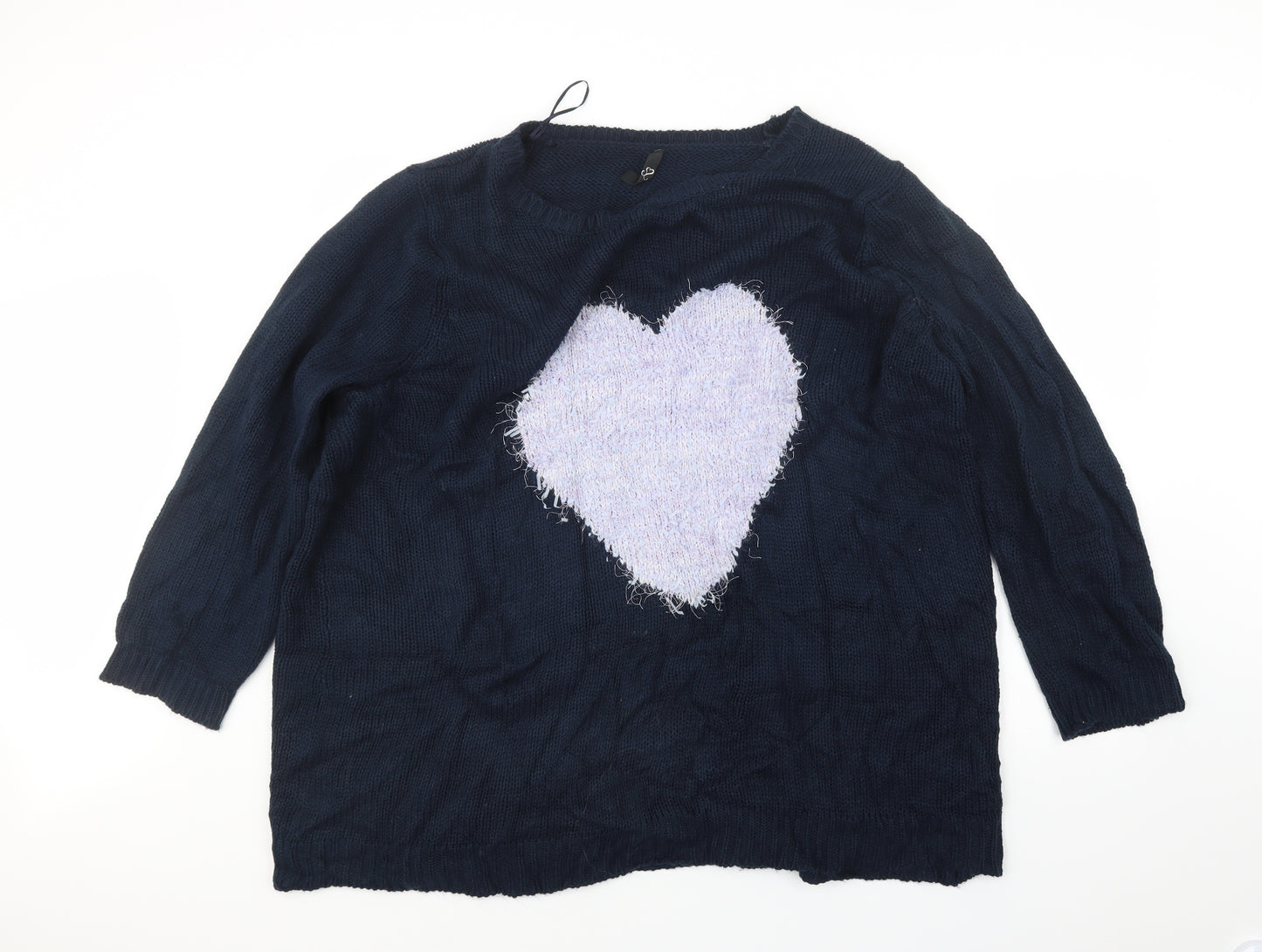 Preworn Womens Blue  Knit Pullover Jumper Size 26