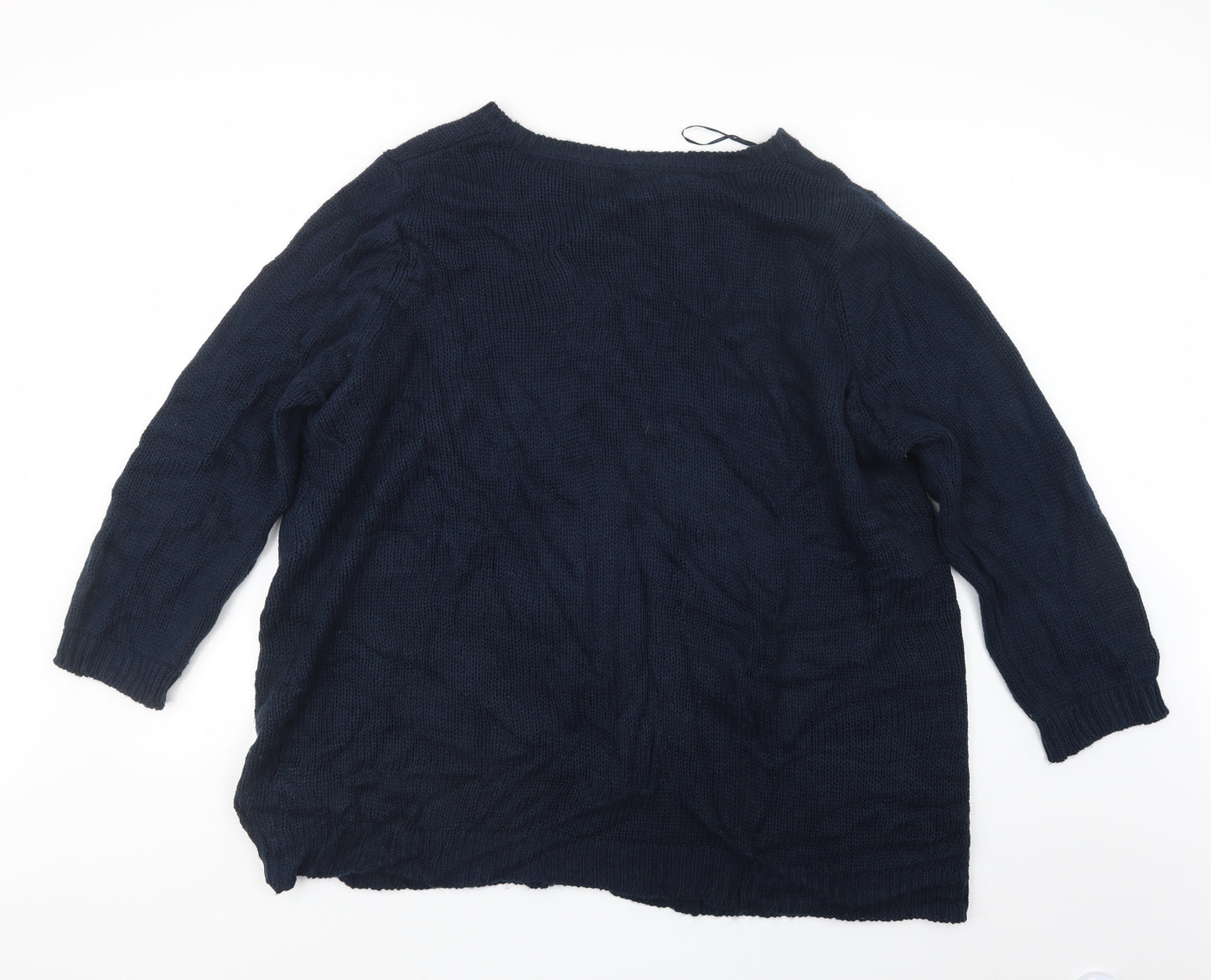 Preworn Womens Blue  Knit Pullover Jumper Size 26