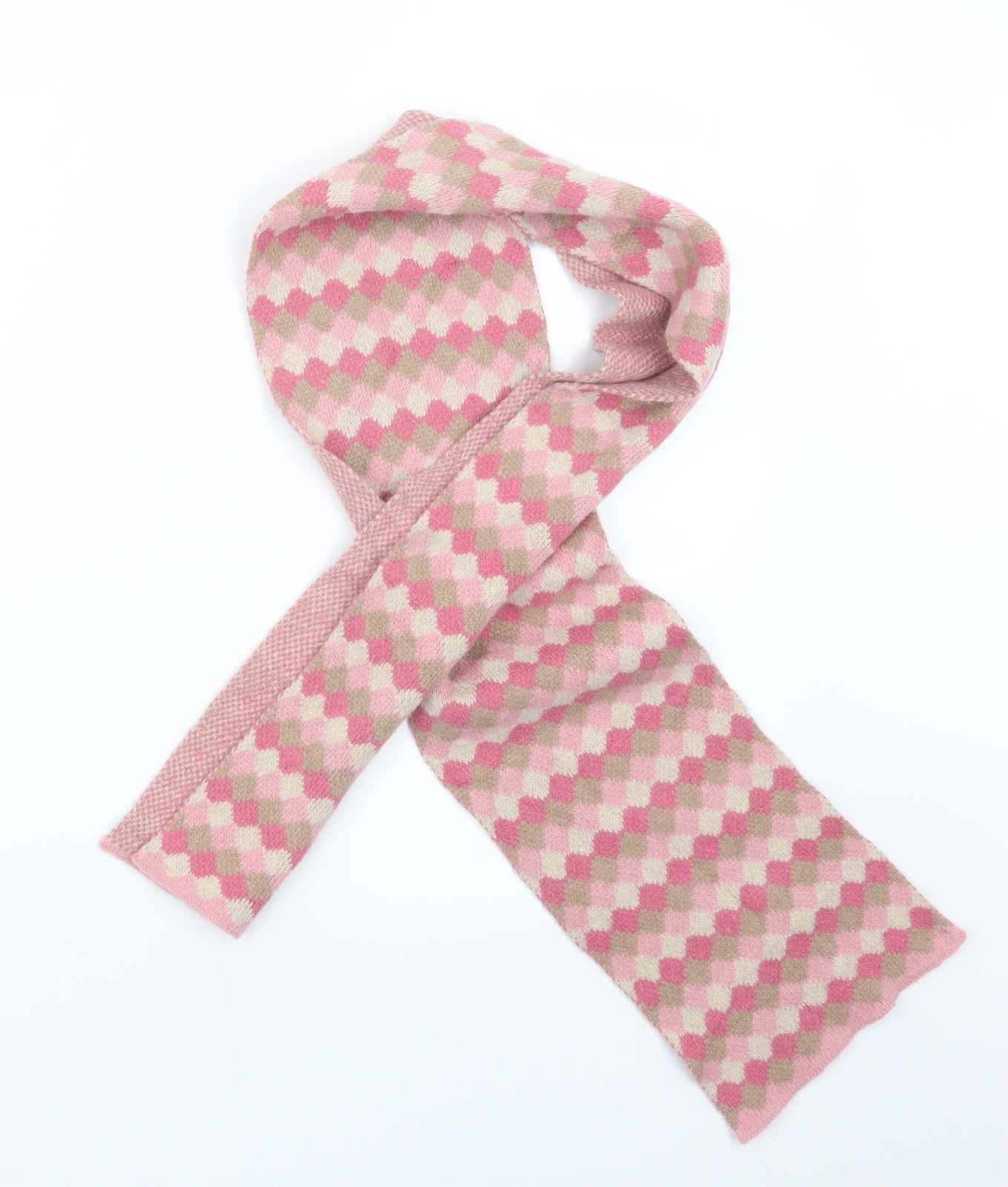 Preworn Womens Pink  Knit  Scarf