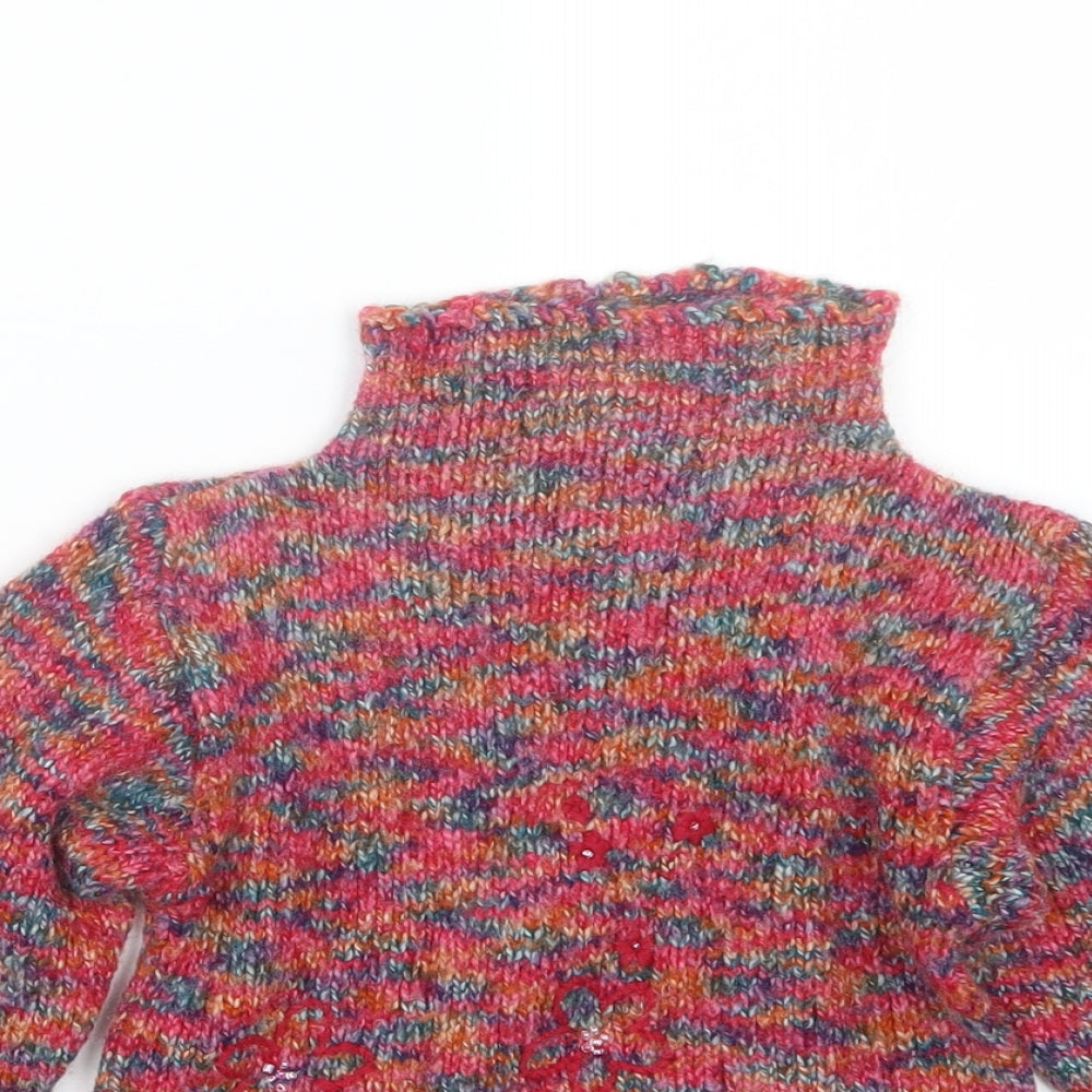 Ladybird Girls Pink  Knit Pullover Jumper Size 4-5 Years