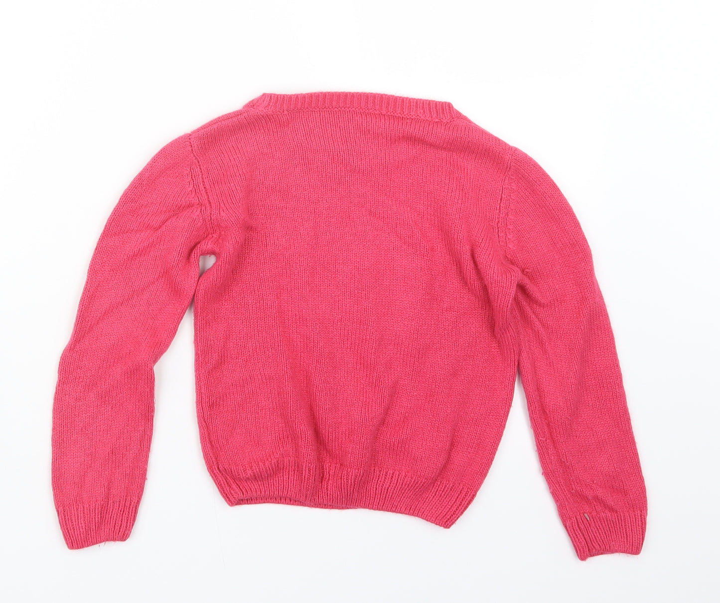 Pep&Co Girls Pink  Knit Pullover Jumper Size 5-6 Years