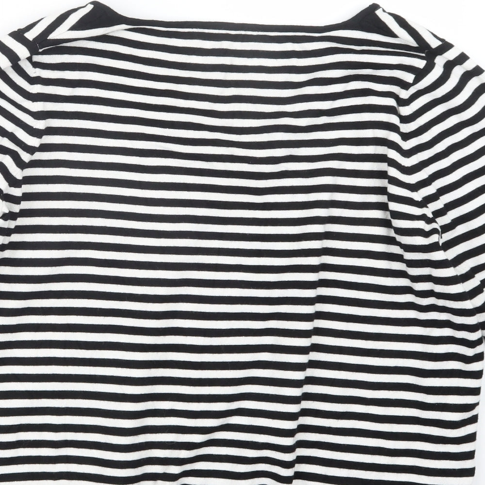 Marks and Spencer Womens Black Striped  Pullover Jumper Size 20