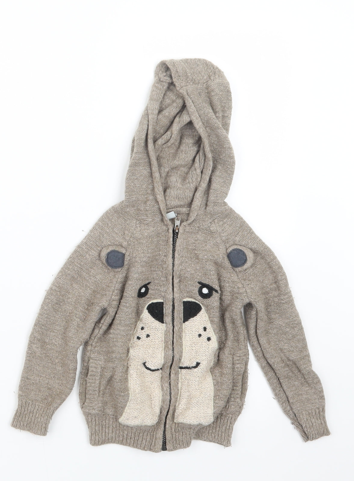 TU Boys Beige  Knit Jacket  Size 2-3 Years