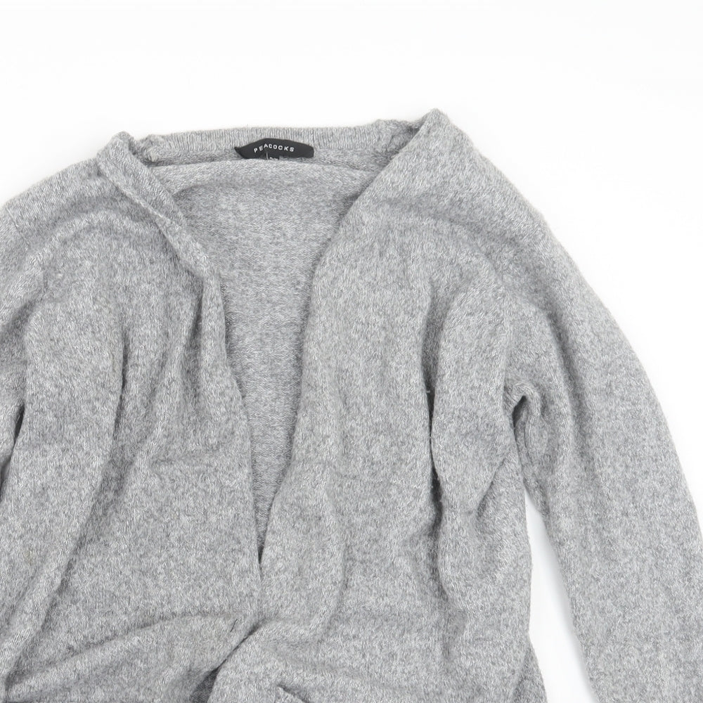 Peacocks Womens Grey  Knit Cardigan Jumper Size S