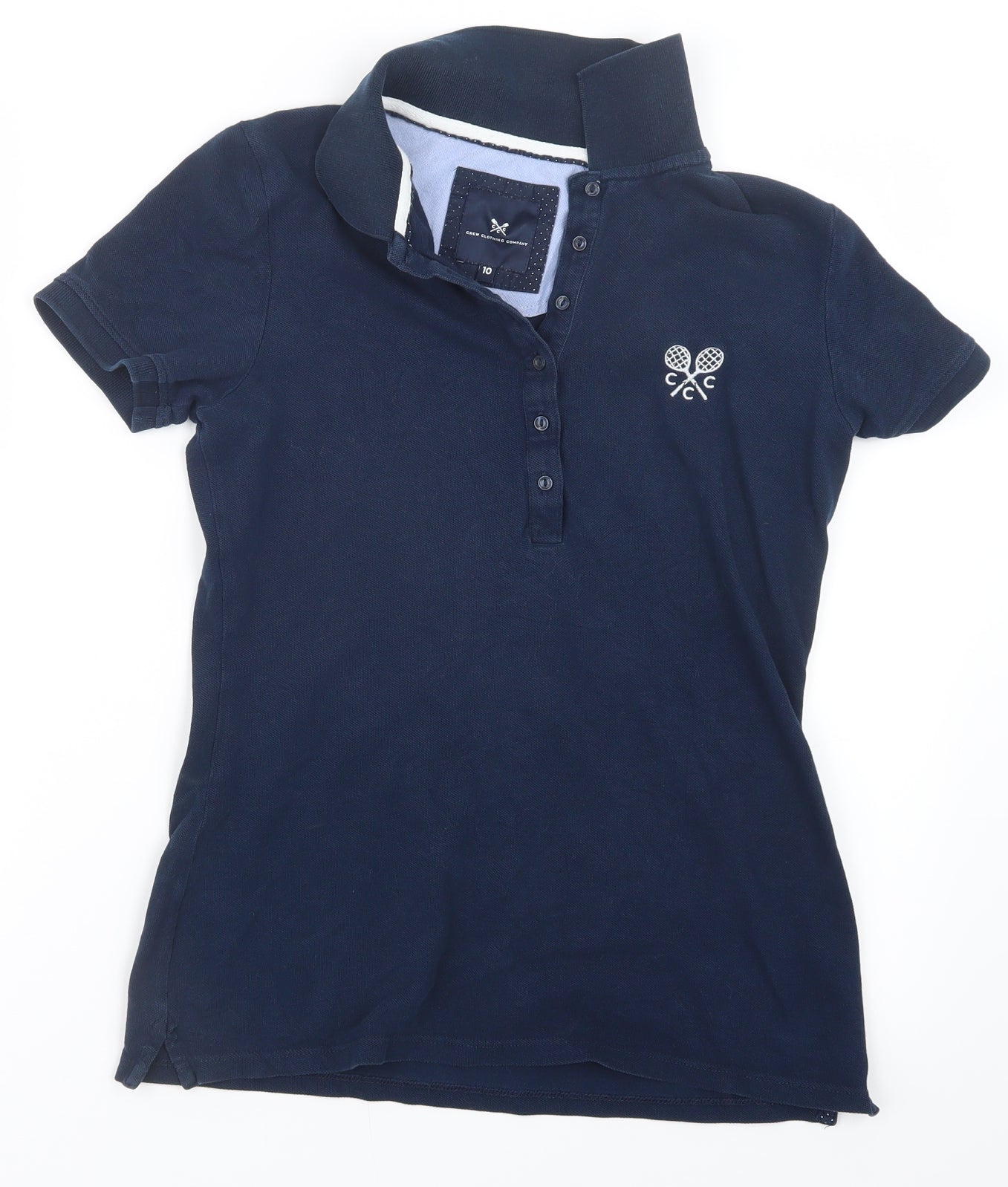 Crew Clothing Womens Blue   Basic Polo Size 10