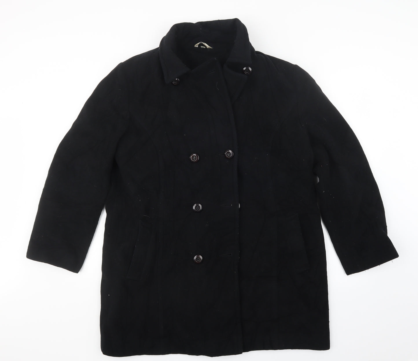 Klass Womens Black   Pea Coat Coat Size 16