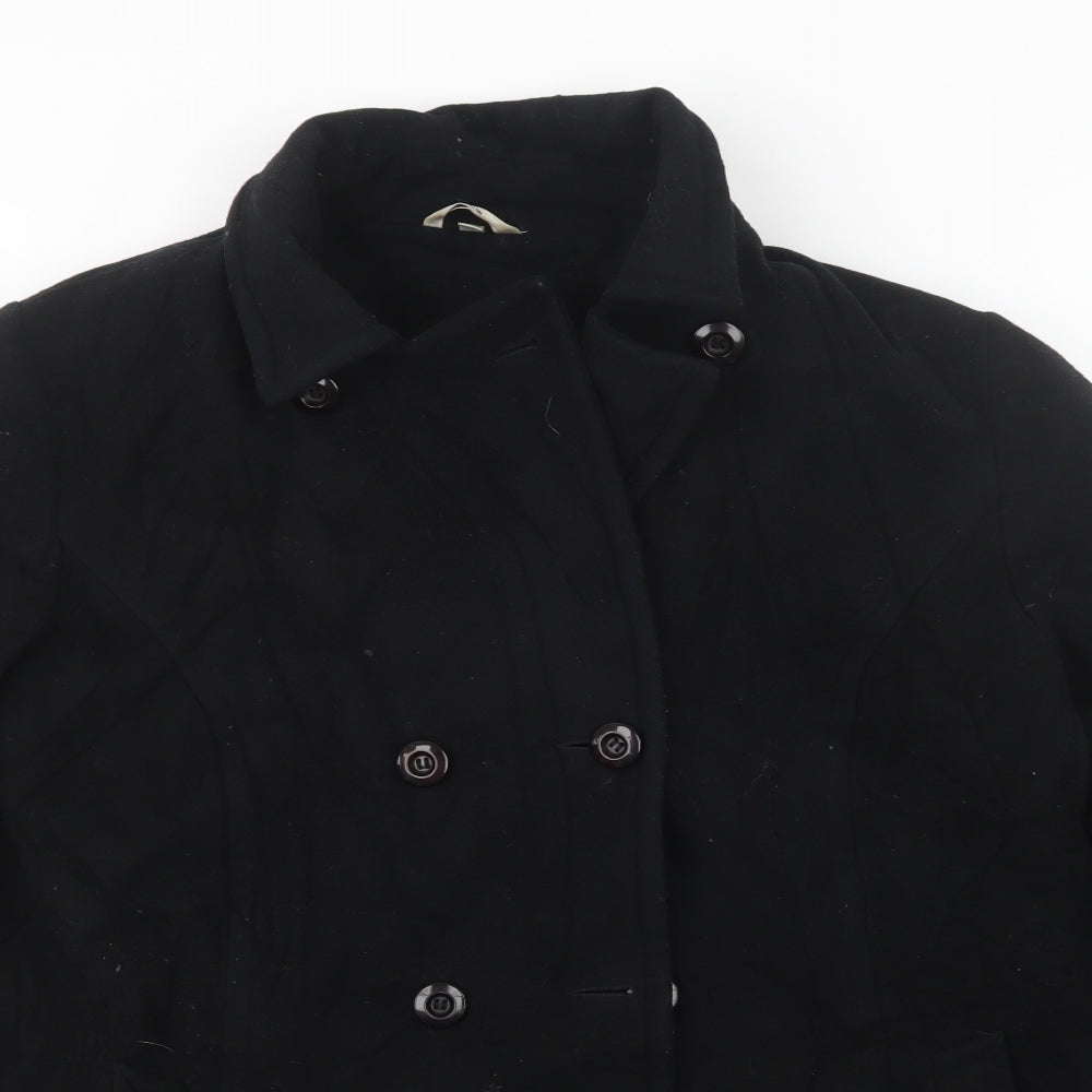 Klass Womens Black   Pea Coat Coat Size 16