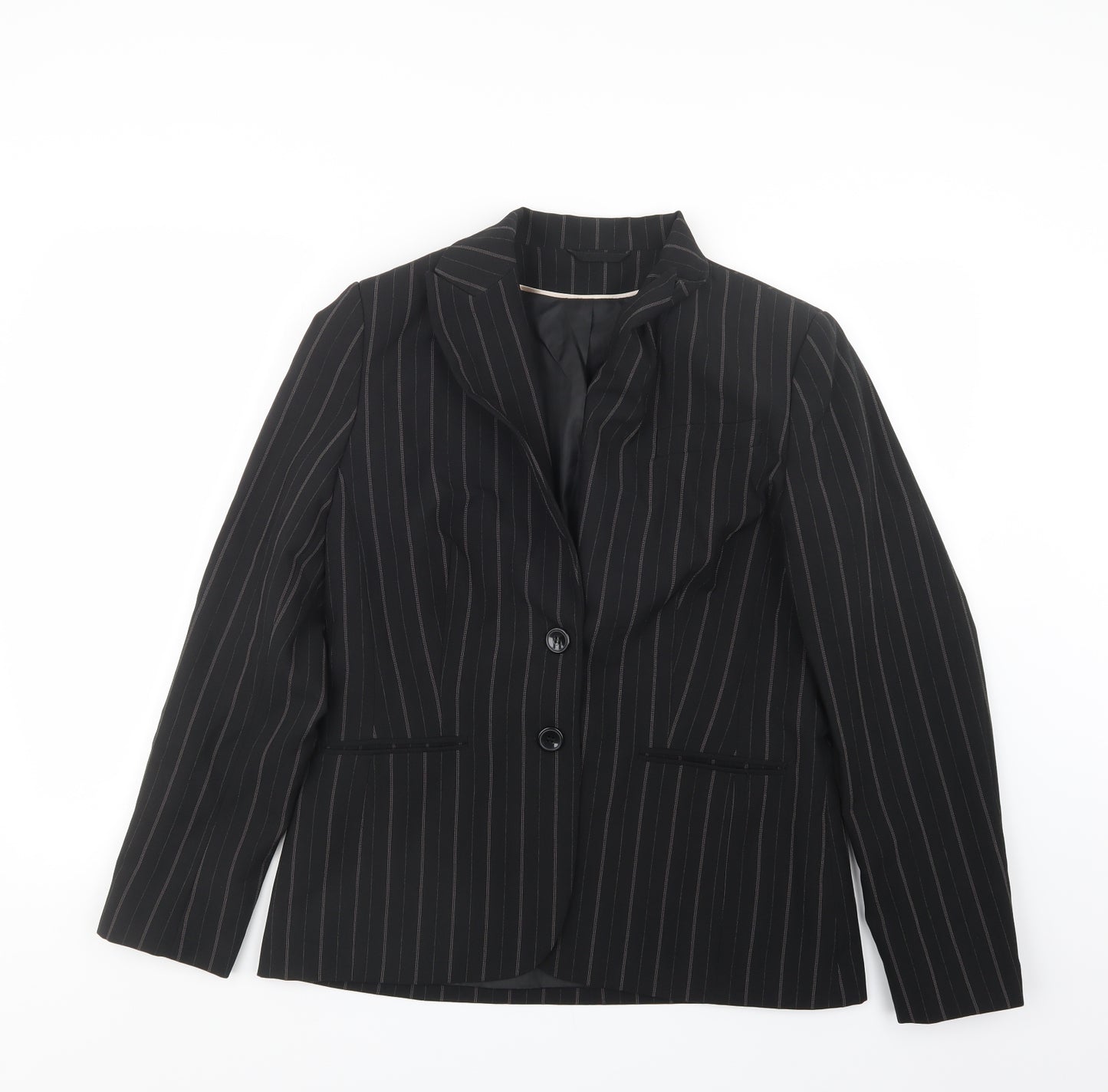 Dorothy Perkins Womens Black Striped  Jacket Blazer Size 14