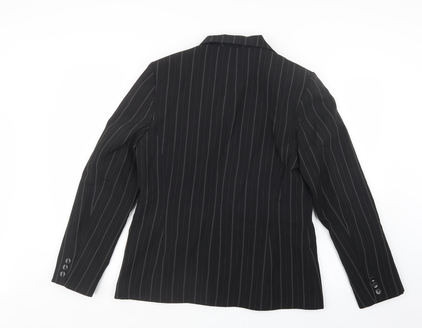 Dorothy Perkins Womens Black Striped  Jacket Blazer Size 14