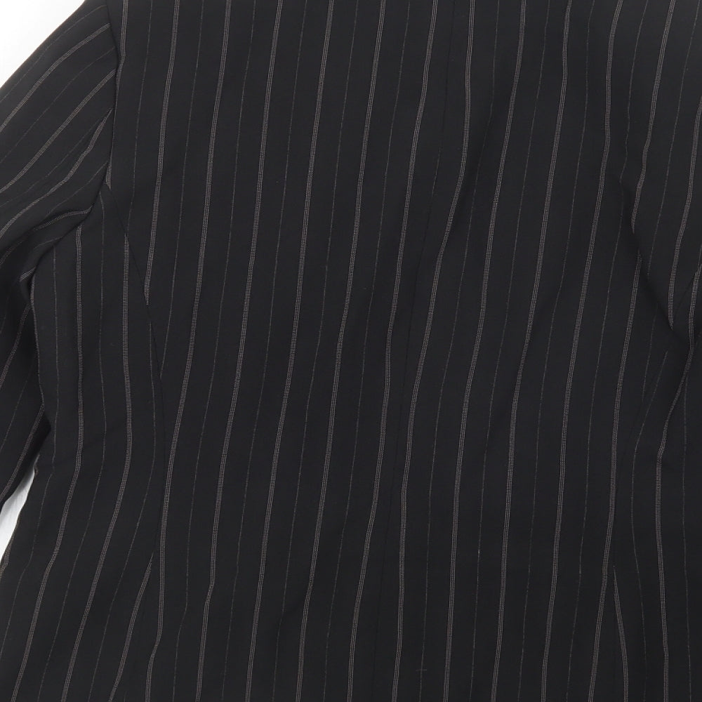 Dorothy Perkins Womens Black Striped  Jacket Blazer Size 14