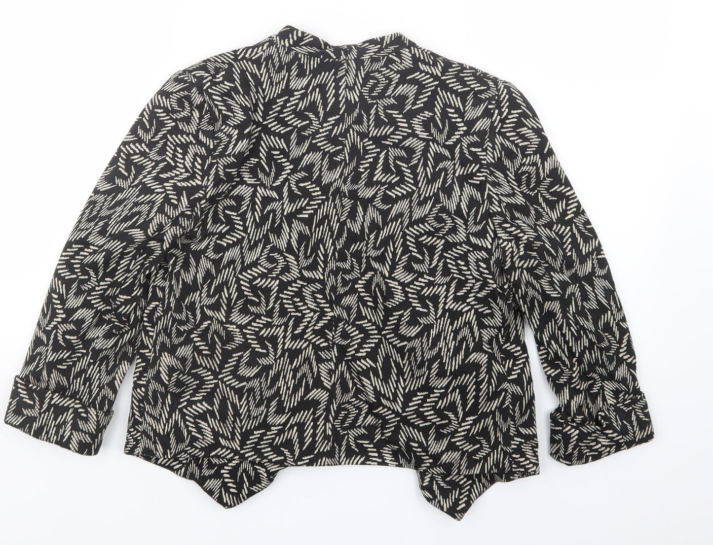 Principles Womens Black Geometric  Jacket  Size 8