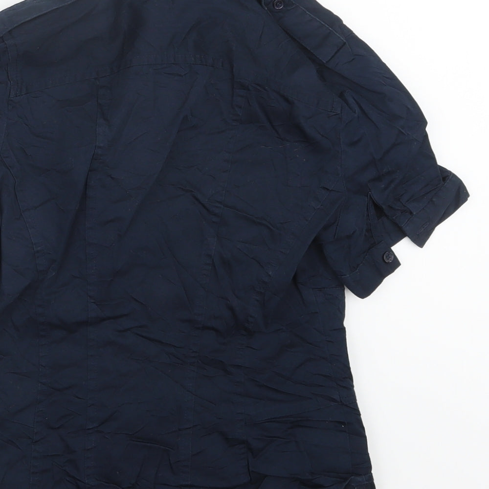 NEXT Womens Blue   Basic Button-Up Size 8