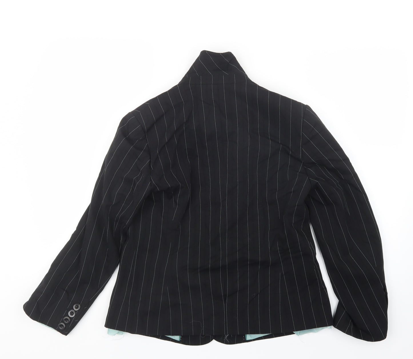 Marks and Spencer Womens Black Striped  Jacket Blazer Size 12