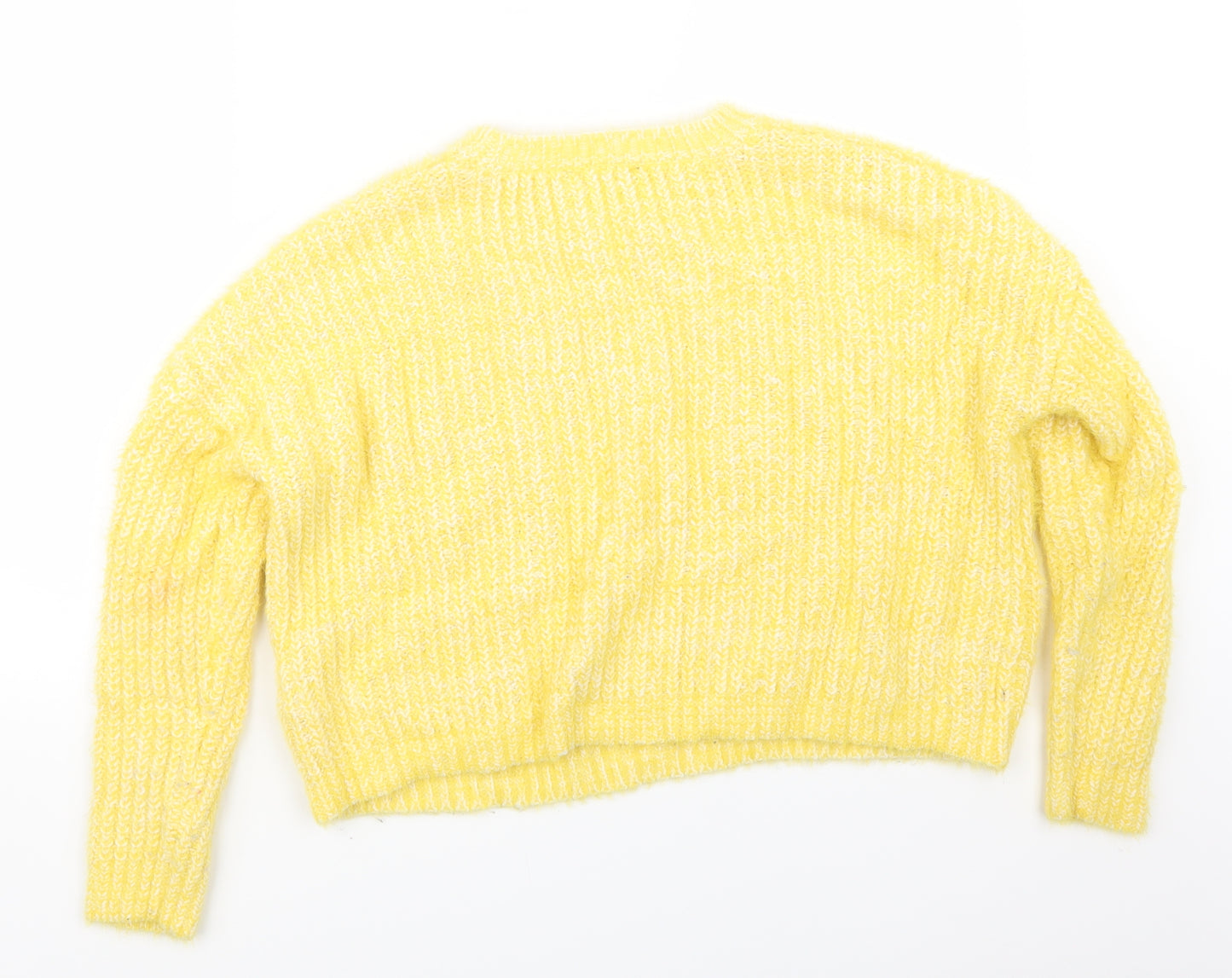 New Look Womens Yellow  Knit Pullover Jumper Size M