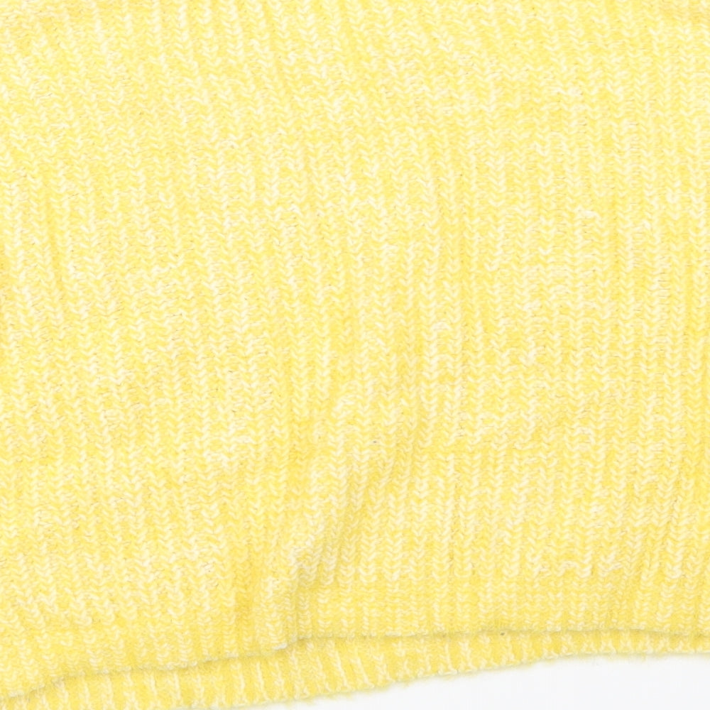 New Look Womens Yellow  Knit Pullover Jumper Size M