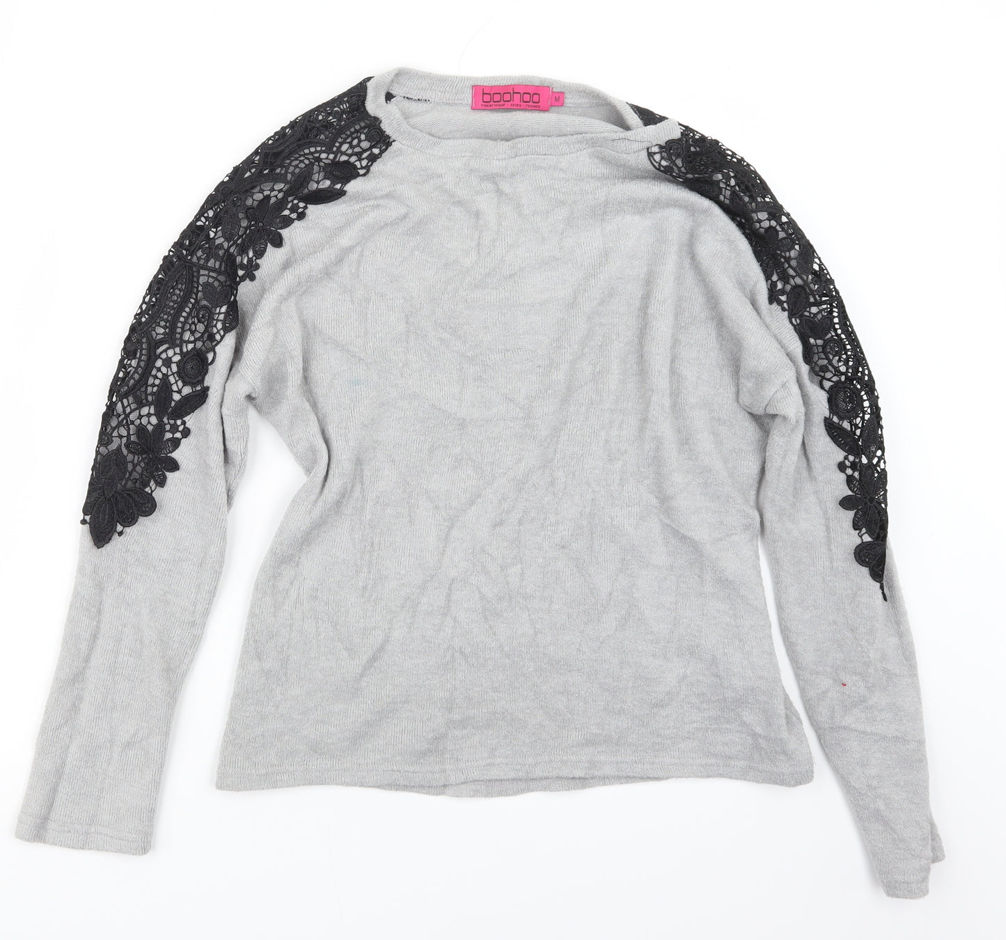 Boohoo Womens Grey  Knit Pullover Jumper Size M