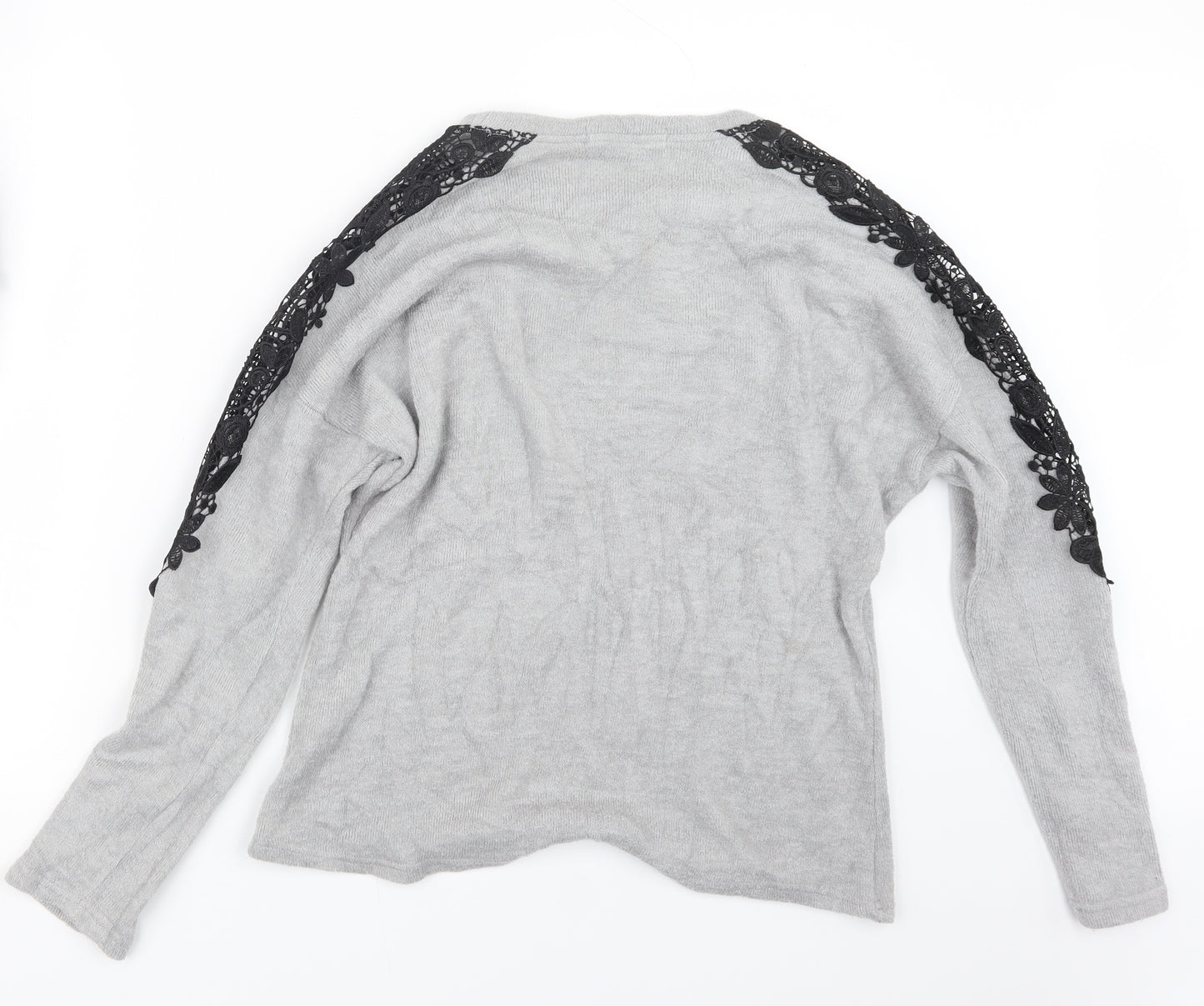 Boohoo Womens Grey  Knit Pullover Jumper Size M