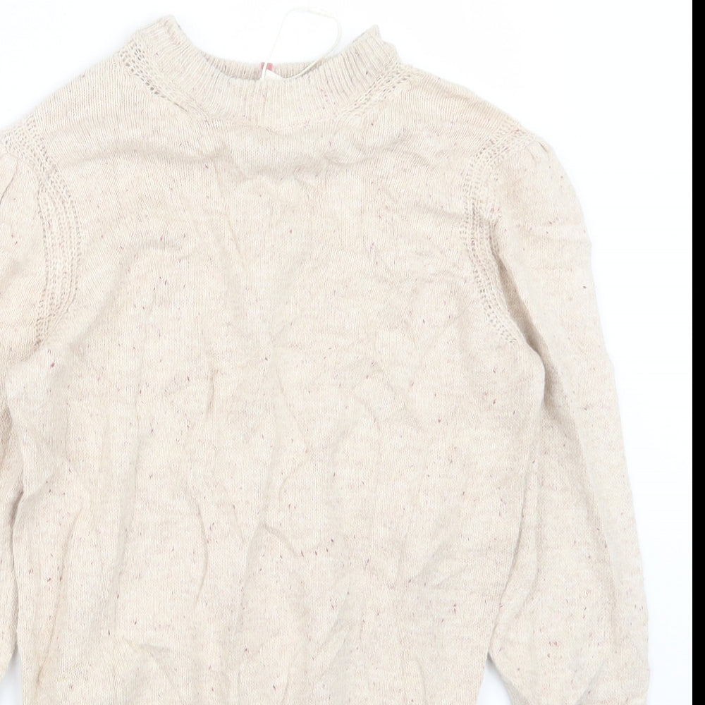 Per Una Womens Beige  Knit Pullover Jumper Size 6