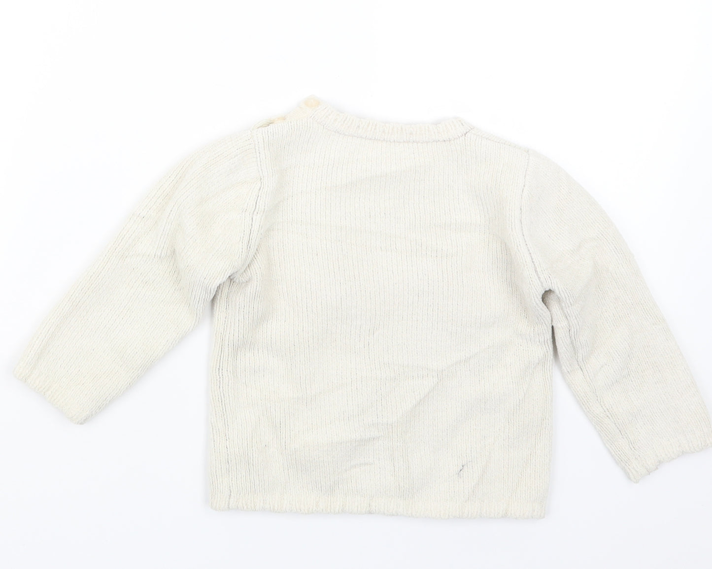 George Girls Beige  Knit Pullover Jumper Size 18-24 Months