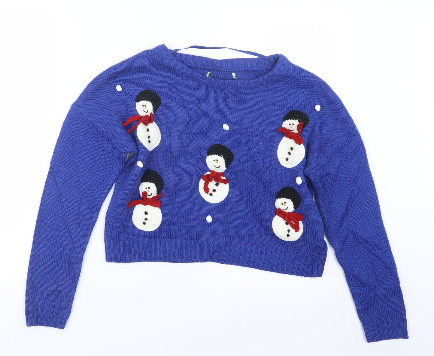 Atmosphere Womens Blue  Knit Pullover Jumper Size 10  - Christmas