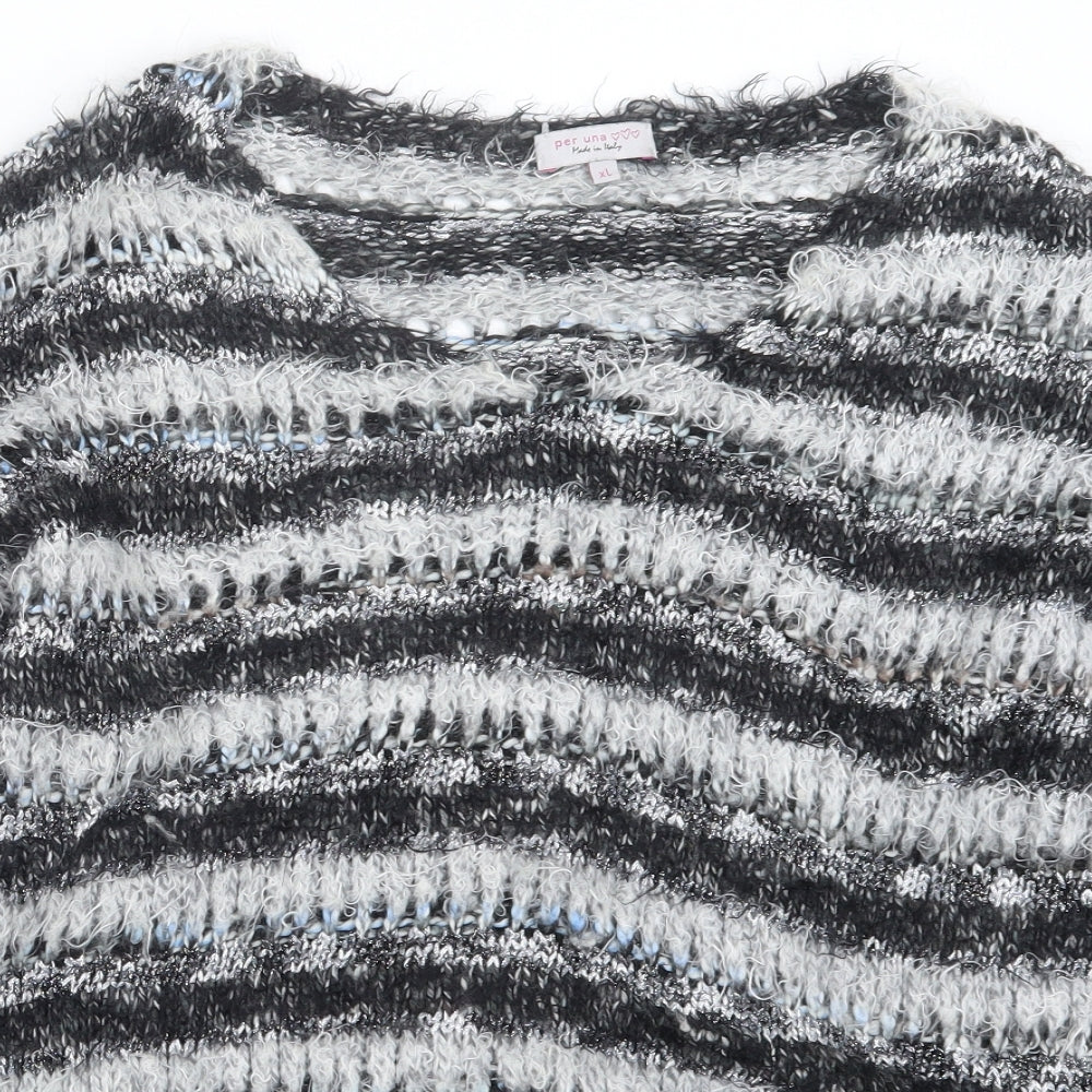 Per Una Womens Black  Knit Pullover Jumper Size XL