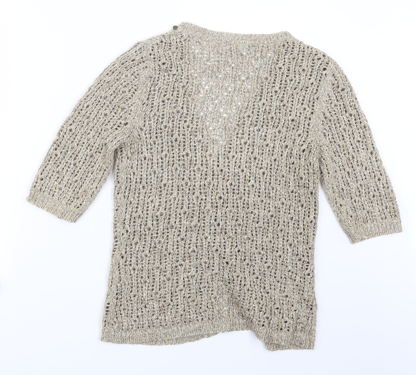 Per Una Womens Beige  Knit Cardigan Jumper Size 12