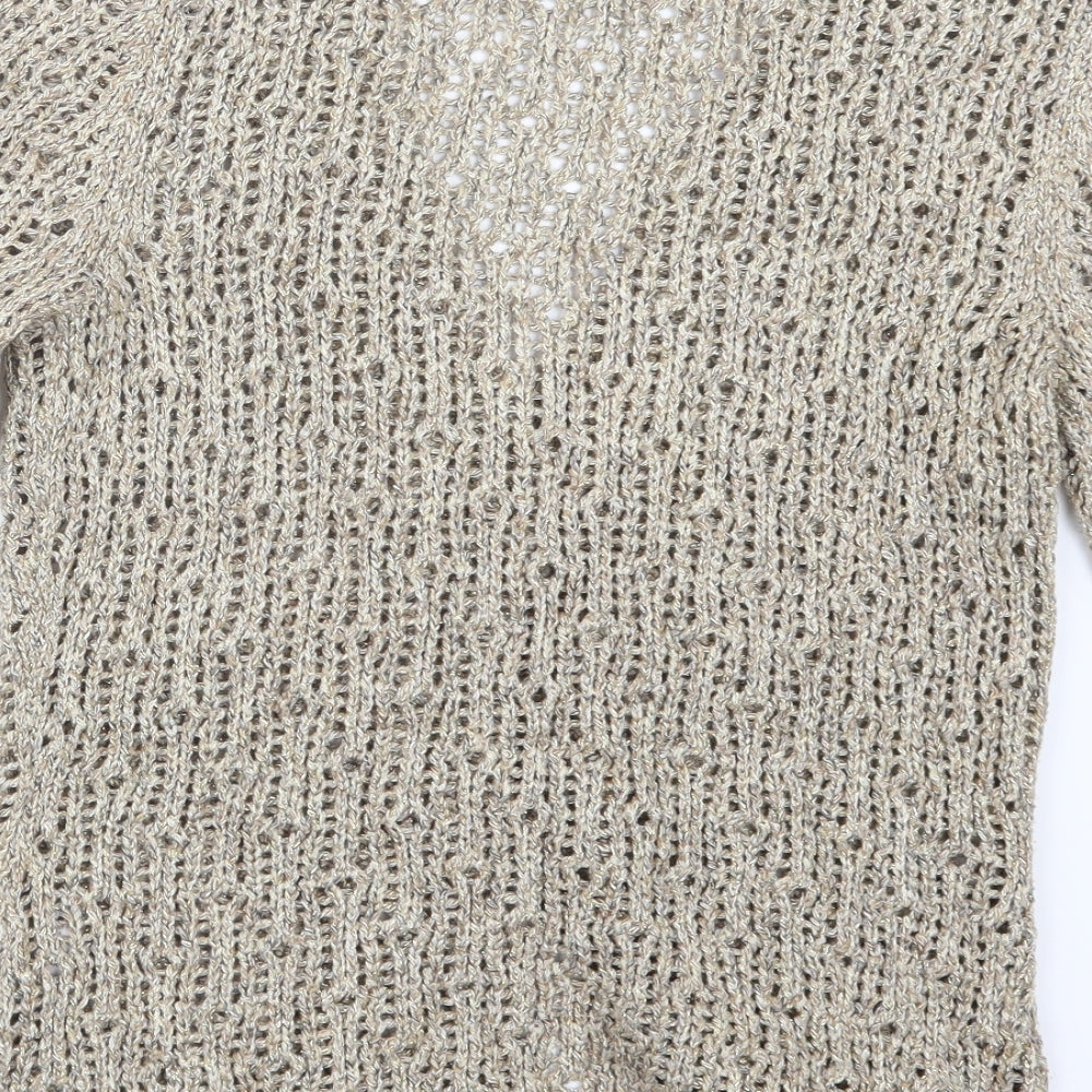 Per Una Womens Beige  Knit Cardigan Jumper Size 12
