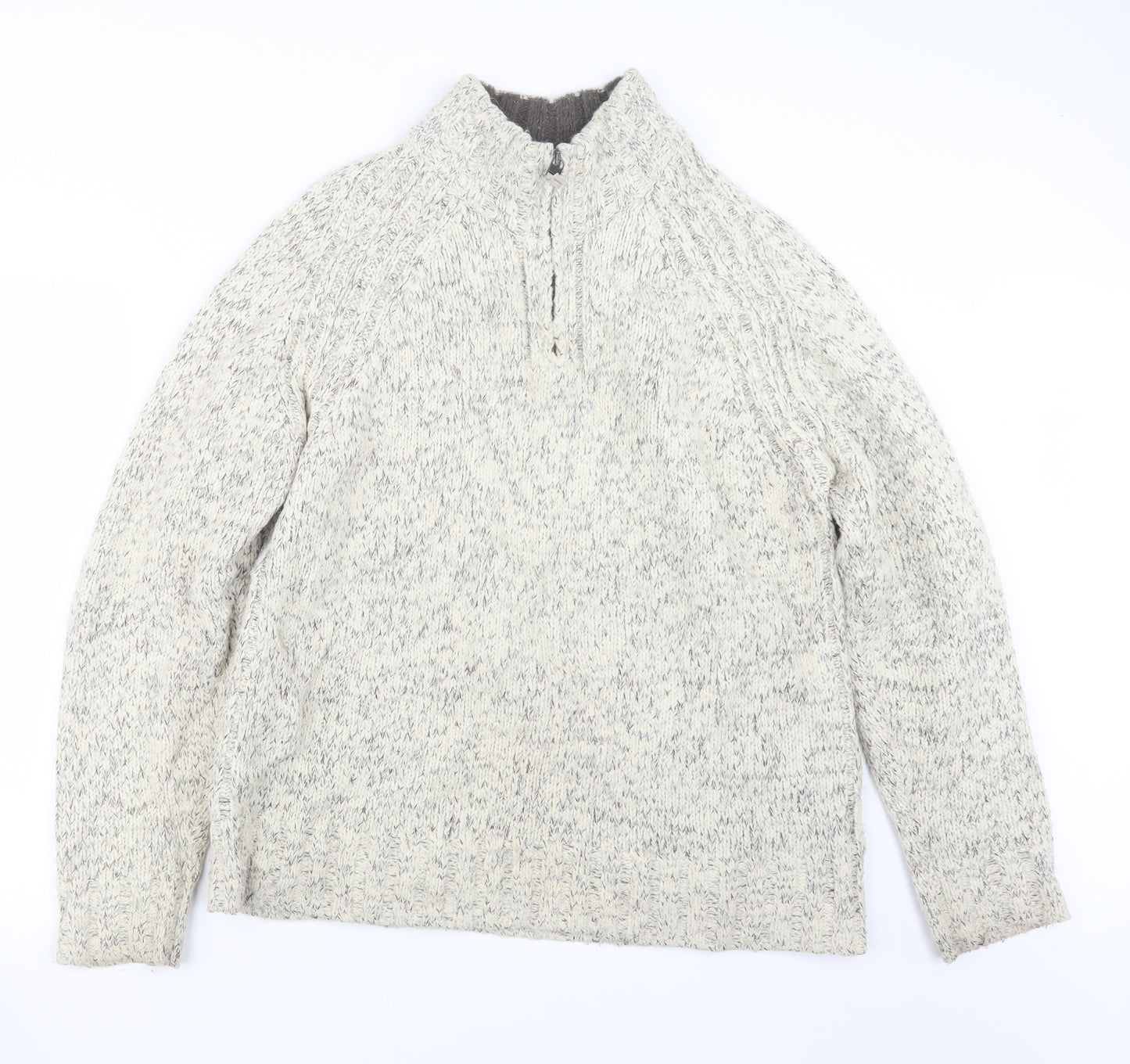 Blue Harbour Mens Grey  Knit Pullover Sweatshirt Size L