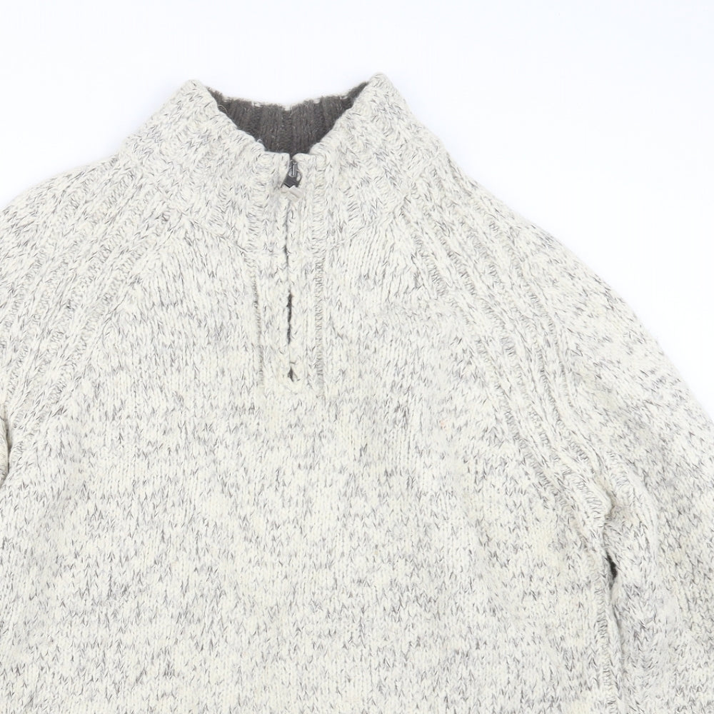 Blue Harbour Mens Grey  Knit Pullover Sweatshirt Size L