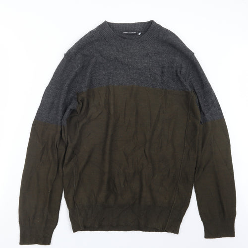 French Connection Mens Green  Knit Pullover Jumper Size S