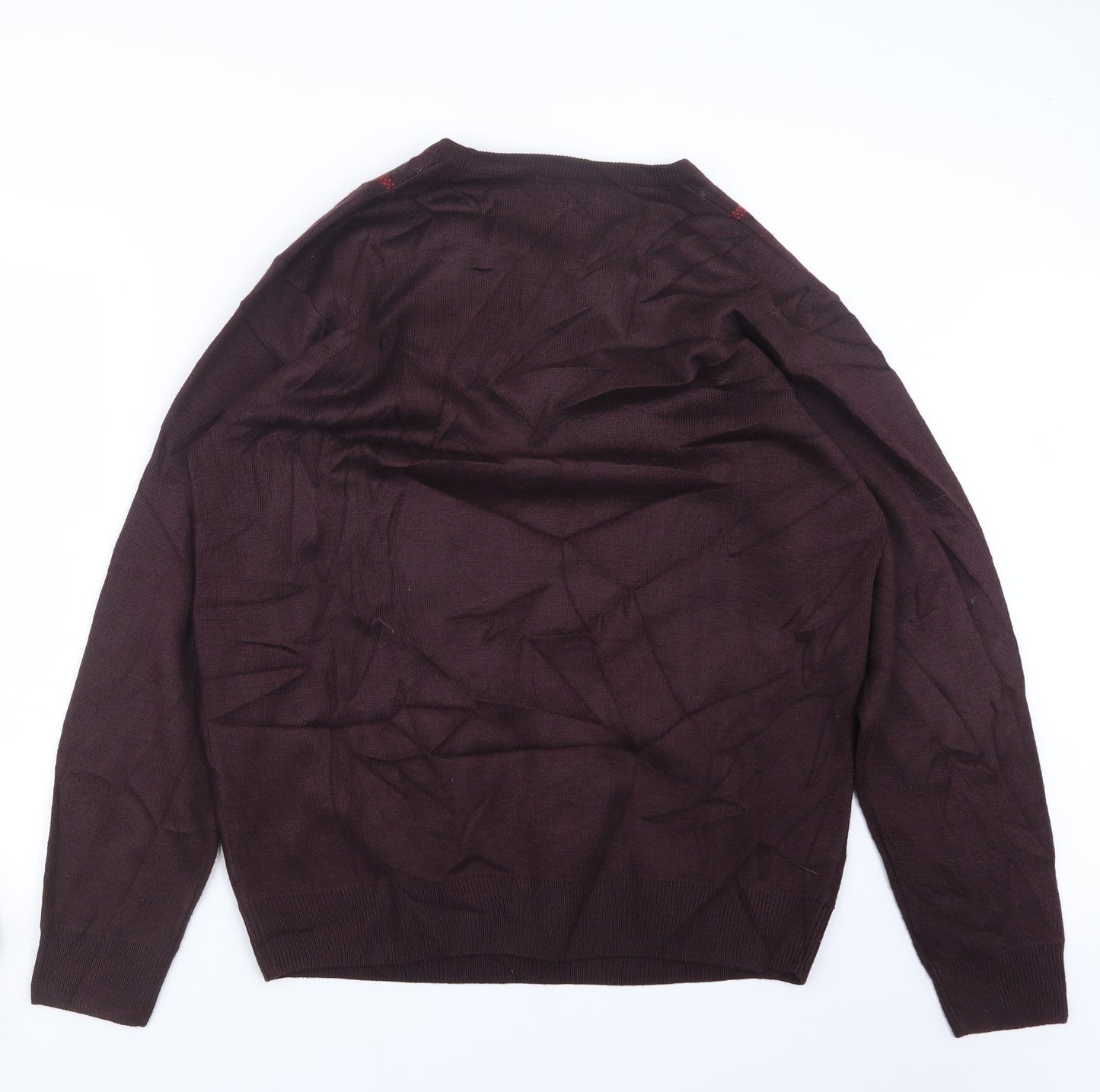 Premier Man Mens Purple  Knit Pullover Jumper Size XL