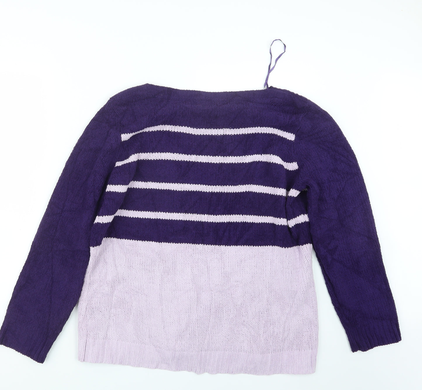 M&Co Womens Purple  Knit Pullover Jumper Size 20