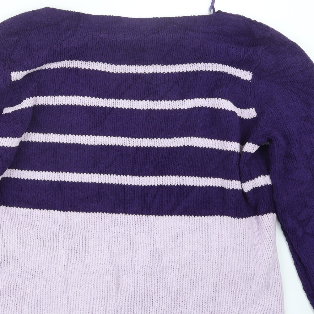 M&Co Womens Purple  Knit Pullover Jumper Size 20
