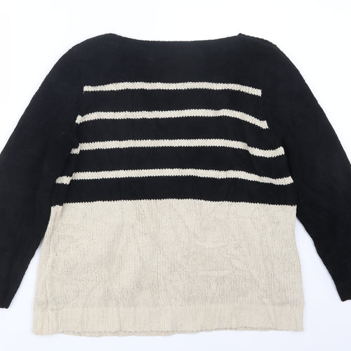 M&Co Womens Black  Knit Pullover Jumper Size 20