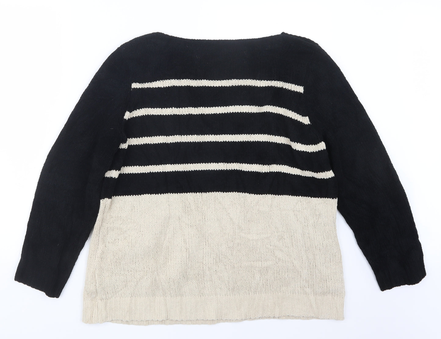 M&Co Womens Black  Knit Pullover Jumper Size 20