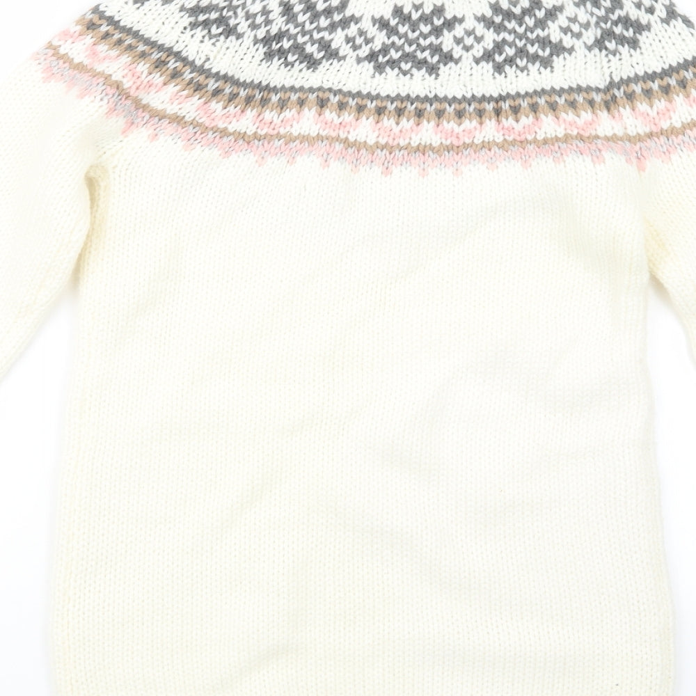 NEXT Girls Ivory  Knit Pullover Jumper Size 11-12 Years