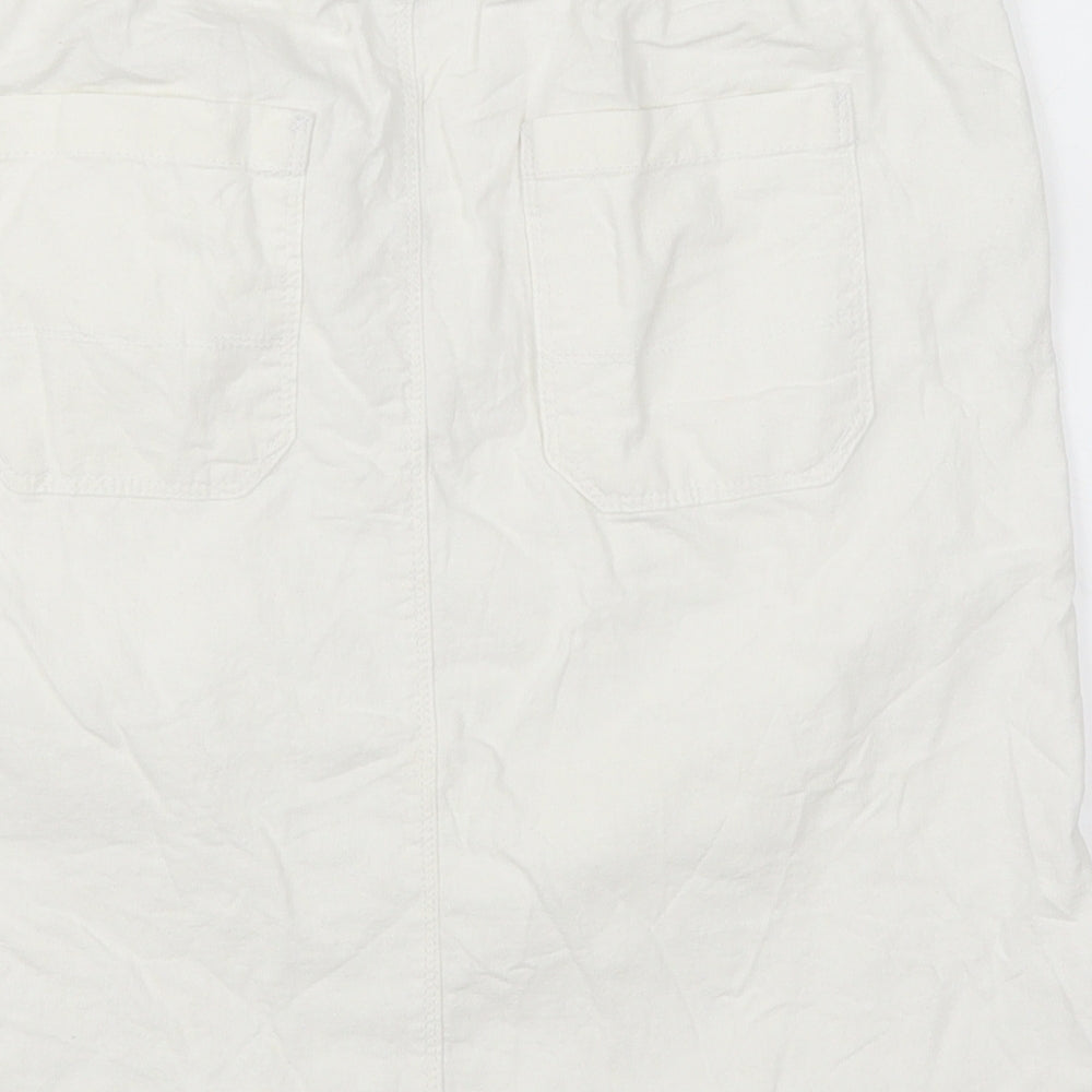 Preworn Womens White   Mini Skirt Size 30 in