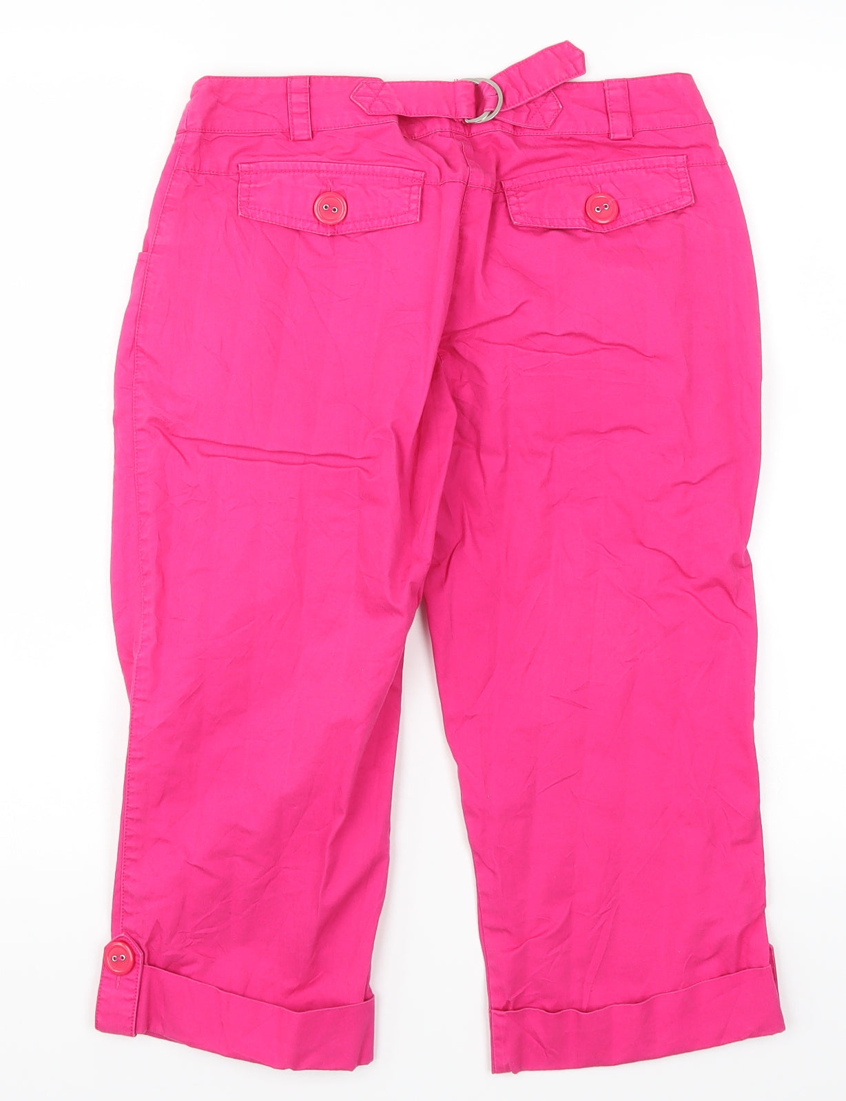 Dunnes Womens Pink   Cropped Trousers Size 10